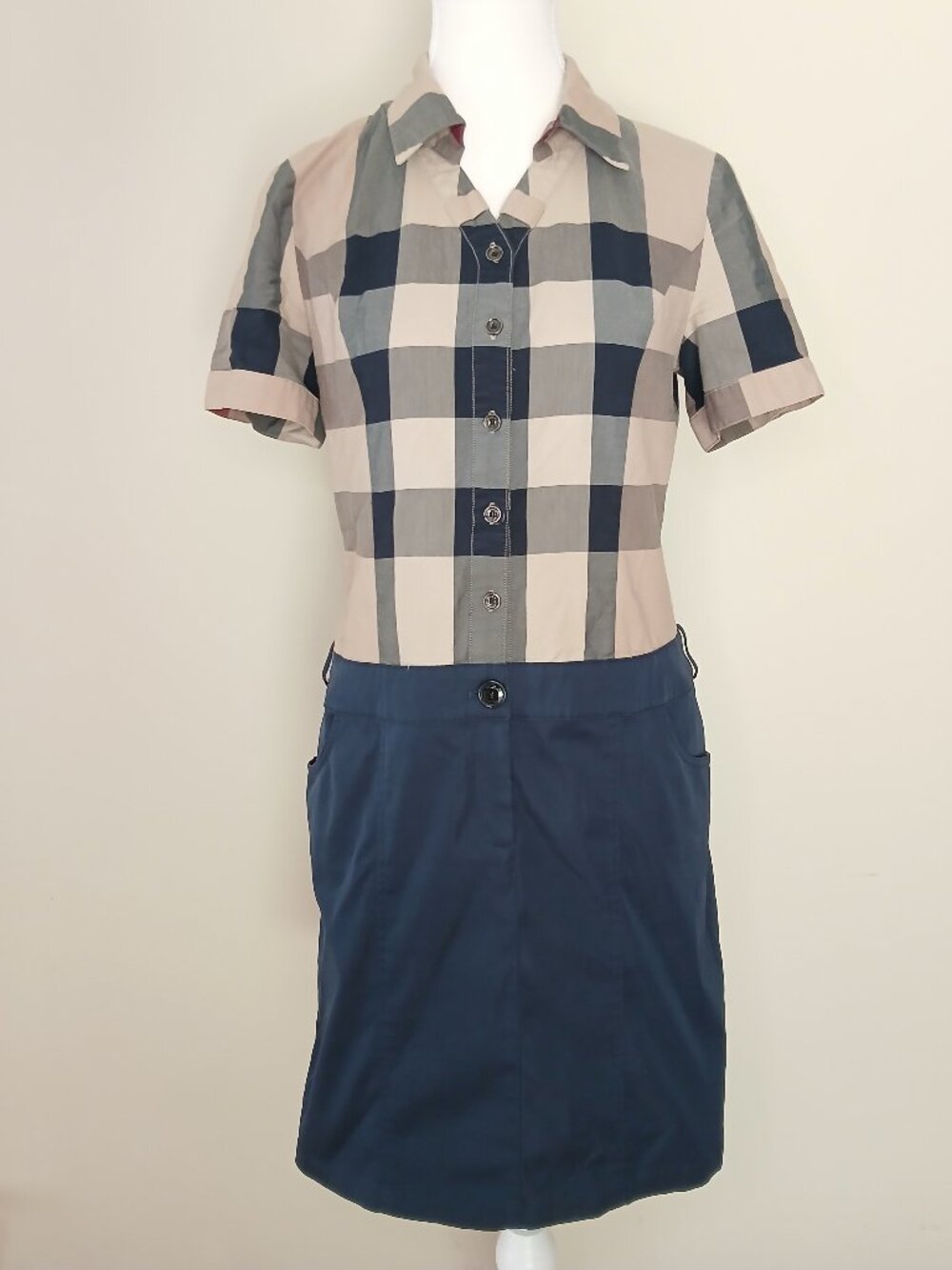 Burberry Shirt Dress Nova/House Check Size Large